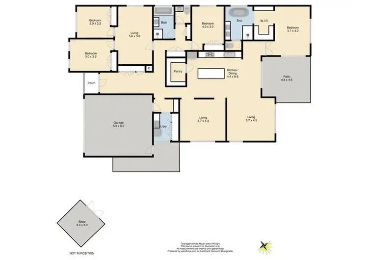 Floorplan of Homely house listing, 5 Georgia Place, Wangaratta VIC 3677