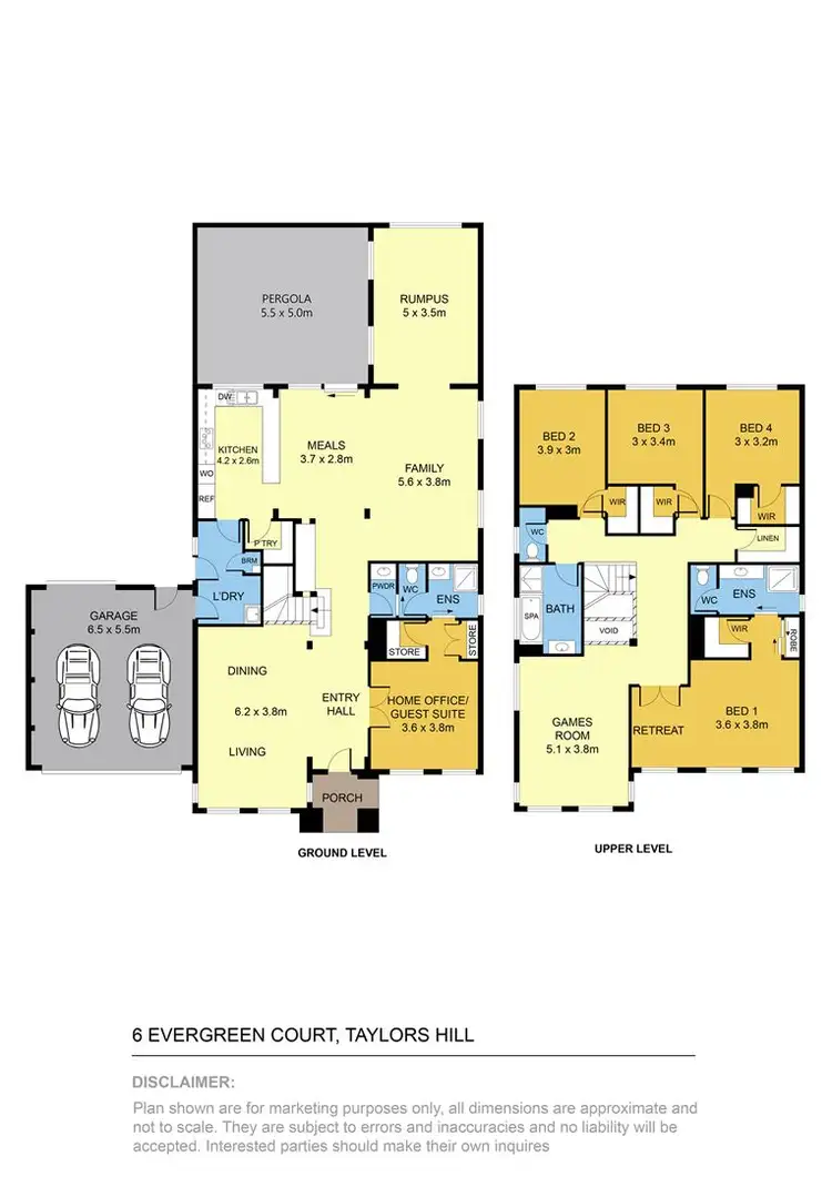 Floorplan of Homely house listing, 6 Evergreen Court, Taylors Hill VIC 3037