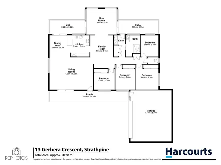 Floorplan of Homely house listing, 13 Gerbera Crescent, Strathpine QLD 4500