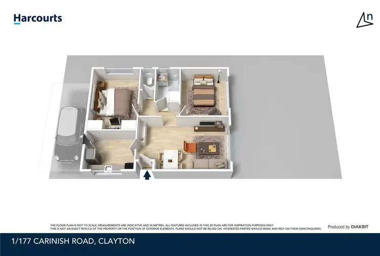 Floorplan of Homely unit listing, 1/177 Carinish Road, Clayton VIC 3168