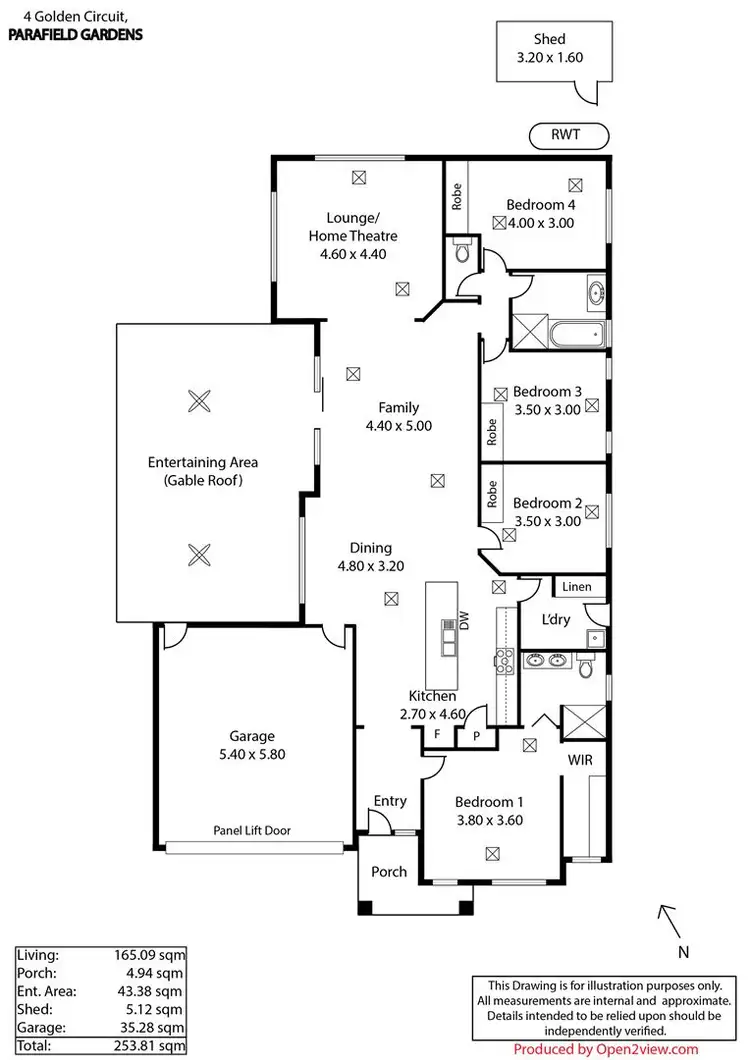 Floorplan of Homely house listing, 4 Golden Circuit, Parafield Gardens SA 5107