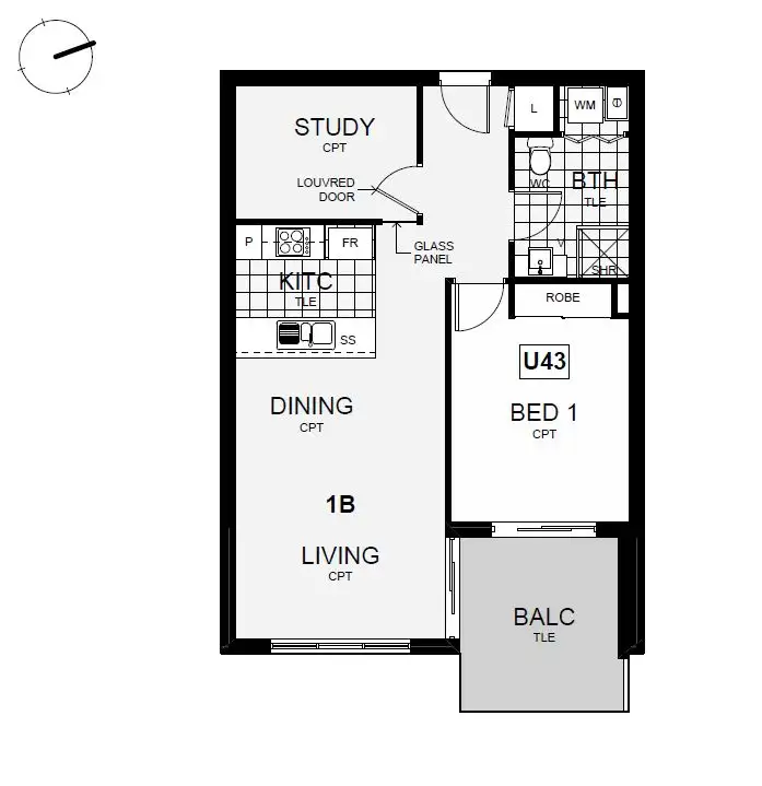 Floorplan of Homely apartment listing, 43/4 Thadoona Street, Crace ACT 2911