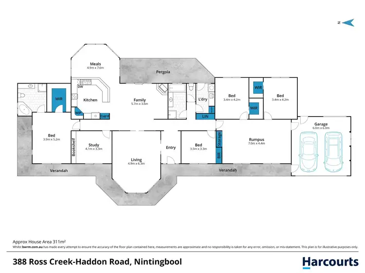 Floorplan of Homely house listing, 388 Ross Creek-Haddon Road, Nintingbool VIC 3351