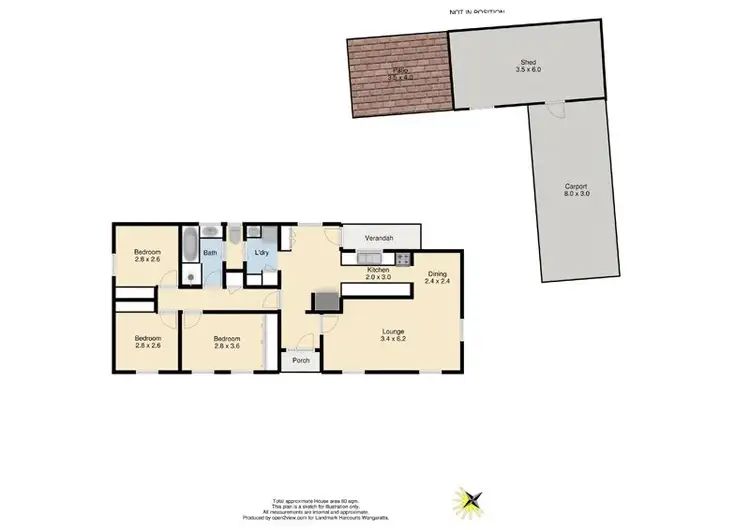 Floorplan of Homely house listing, 29 Howard Crescent, Wangaratta VIC 3677