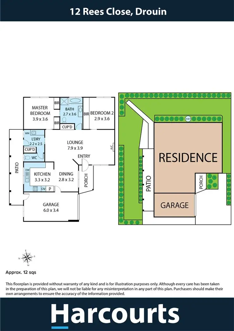 Floorplan of Homely house listing, 12 Rees Close, Drouin VIC 3818