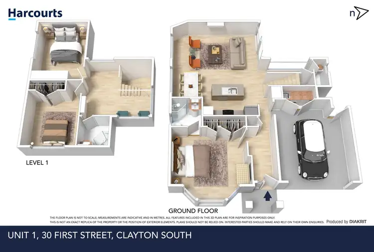 Floorplan of Homely townhouse listing, 1/30 First Street, Clayton South VIC 3169