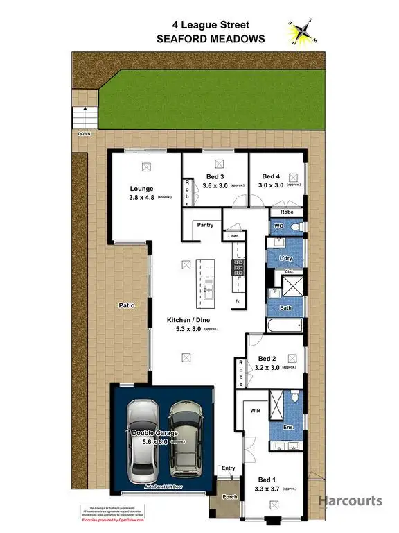 Floorplan of Homely house listing, 4 League Street, Seaford Meadows SA 5169