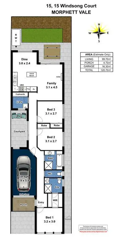 Floorplan of Homely house listing, 15/15 Windsong Court, Morphett Vale SA 5162