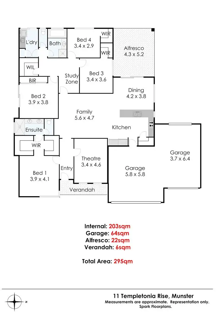 Floorplan of Homely house listing, 11 Templetonia Rise, Munster WA 6166
