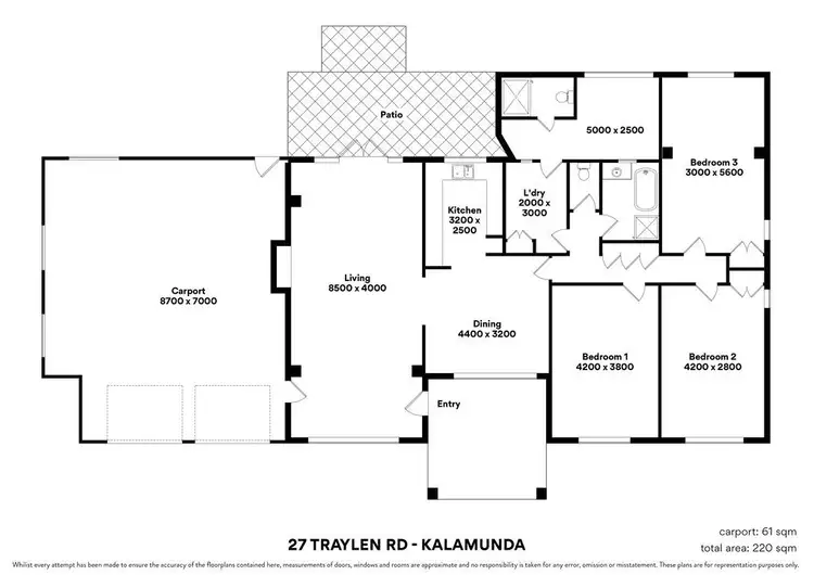 Floorplan of Homely house listing, 27 Traylen Road, Kalamunda WA 6076