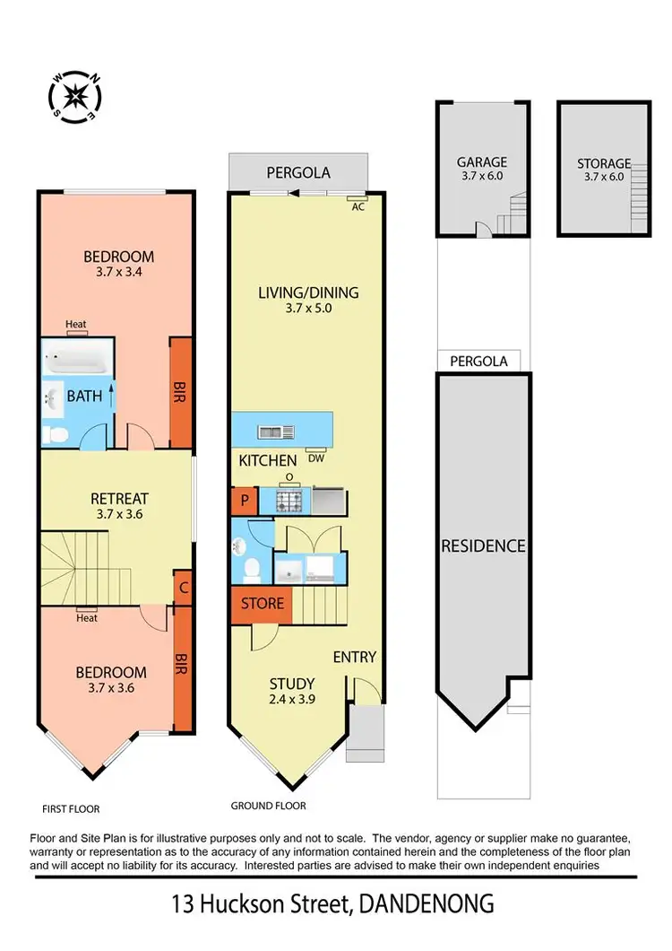 Floorplan of Homely house listing, 13 Huckson Street, Dandenong VIC 3175