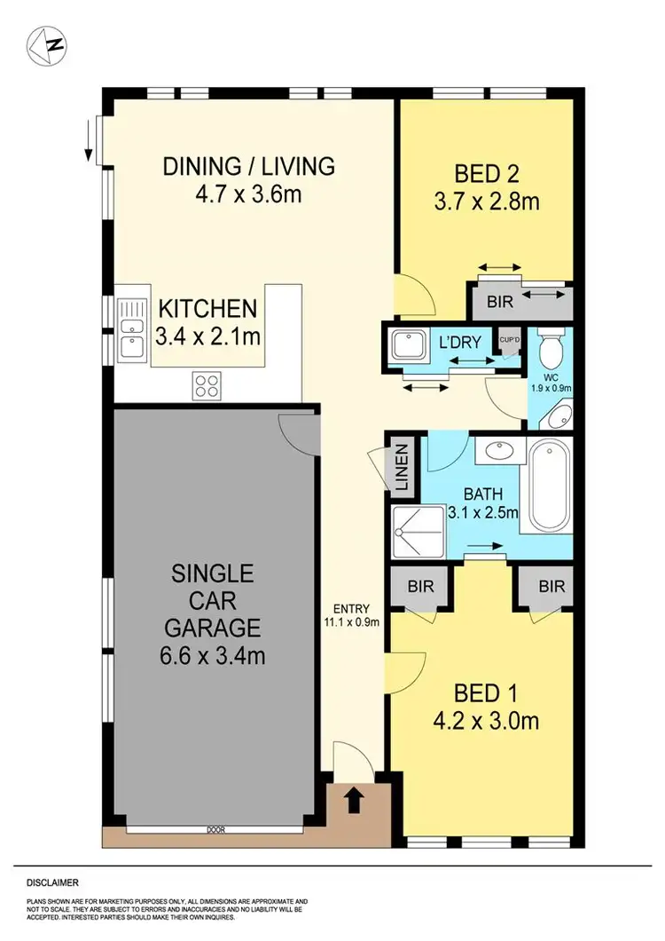 Floorplan of Homely townhouse listing, 2b Banksia Road, Wendouree VIC 3355