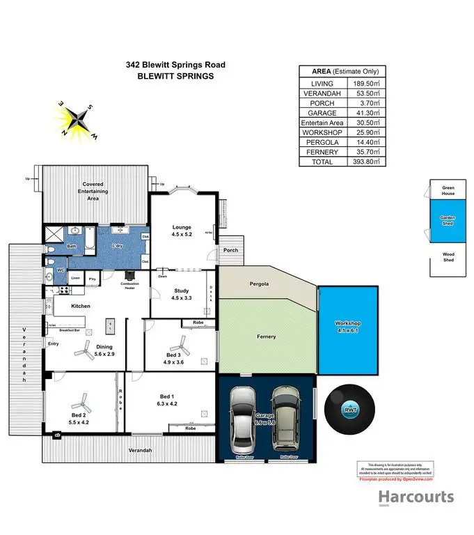 Floorplan of Homely rural property listing, 342 Blewitt Springs Road, Blewitt Springs SA 5171