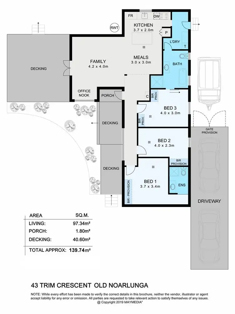 Floorplan of Homely house listing, 43 Trim Crescent, Old Noarlunga SA 5168
