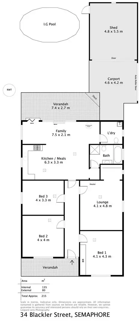 Floorplan of Homely house listing, 34 Blackler Street, Semaphore SA 5019