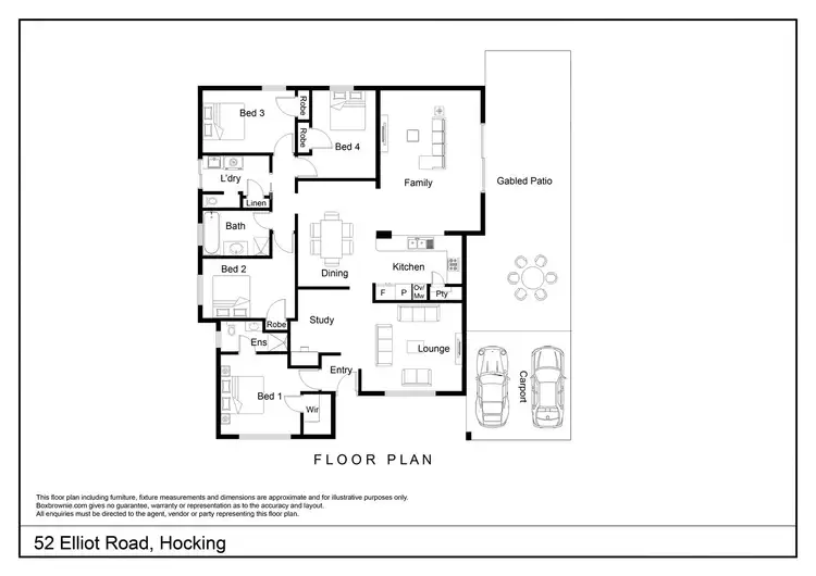 Floorplan of Homely house listing, 52 Elliot Road, Hocking WA 6065