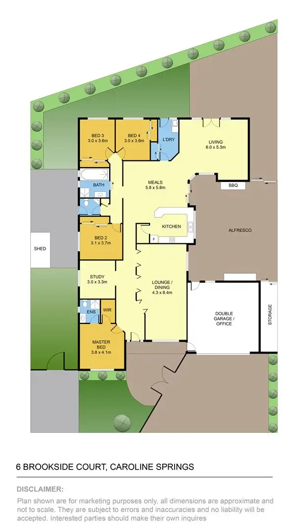 Floorplan of Homely house listing, 6 Brookside Court, Caroline Springs VIC 3023