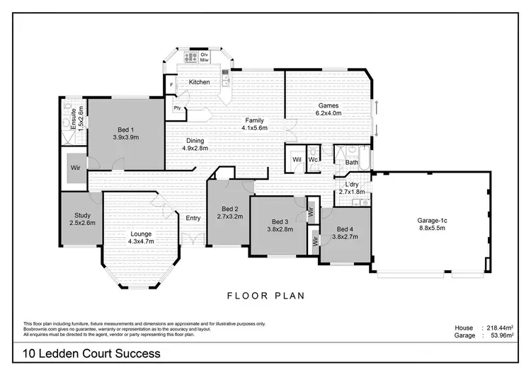 Floorplan of Homely house listing, 10 Ledden Court, Success WA 6164