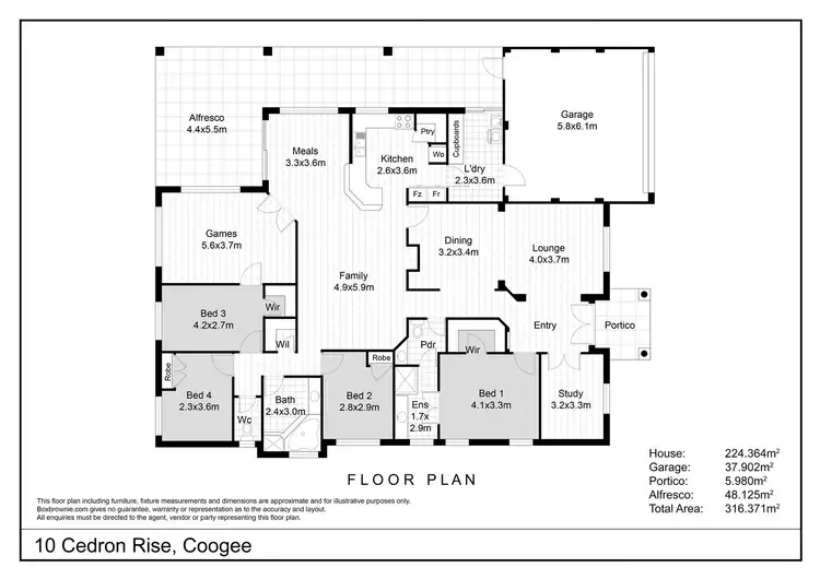 Floorplan of Homely house listing, 10 Cedron Rise, Coogee WA 6166