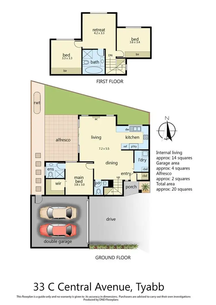 Floorplan of Homely unit listing, 33C Central Ave, Tyabb VIC 3913