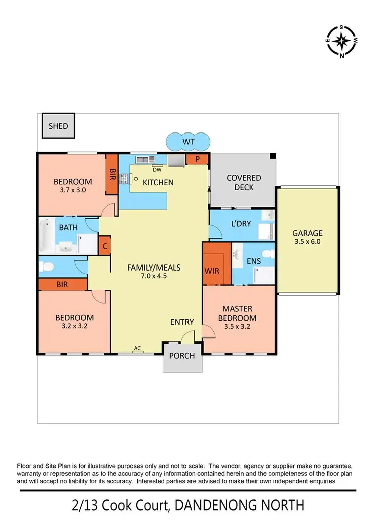 Floorplan of Homely unit listing, 2/13 Cook Court, Dandenong North VIC 3175