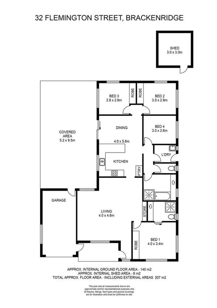 Floorplan of Homely house listing, 32 Flemington Street, Bracken Ridge QLD 4017