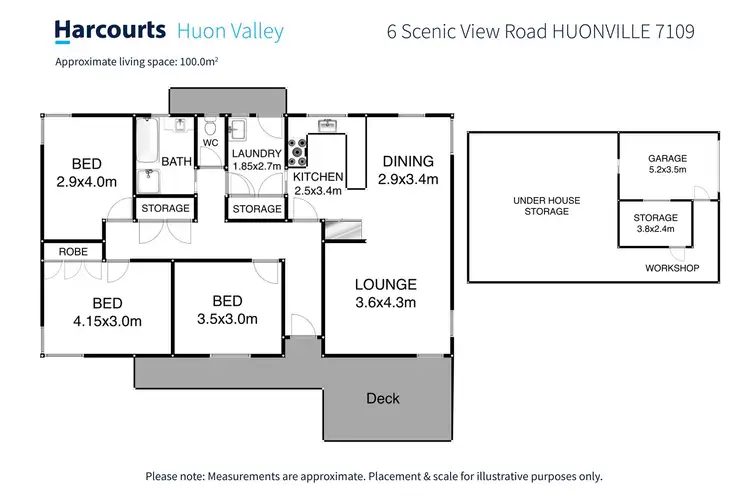 Floorplan of Homely house listing, 6 Scenic Hill Road, Huonville TAS 7109