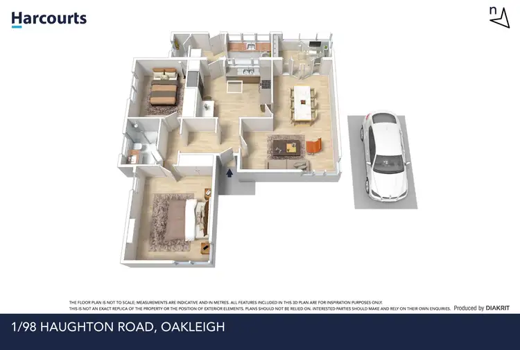 Floorplan of Homely unit listing, 1/98 Haughton Road, Oakleigh VIC 3166