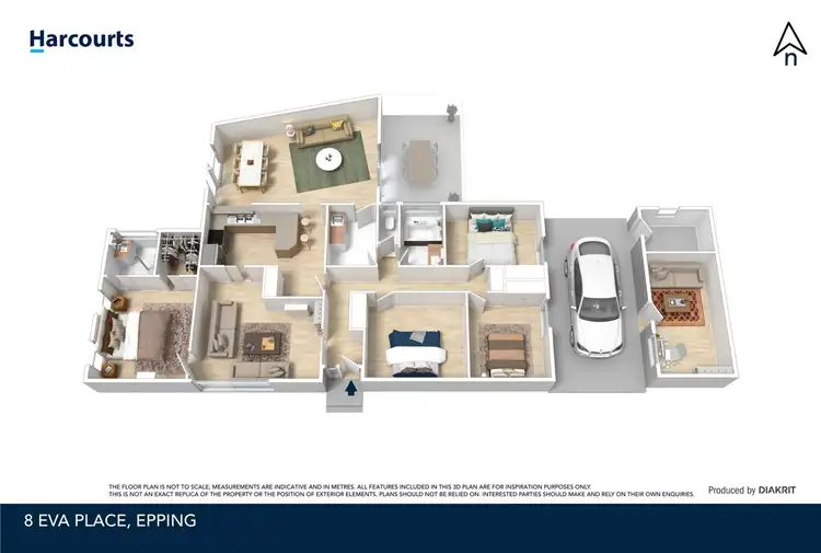 Floorplan of Homely house listing, 8 Eva Place, Epping VIC 3076