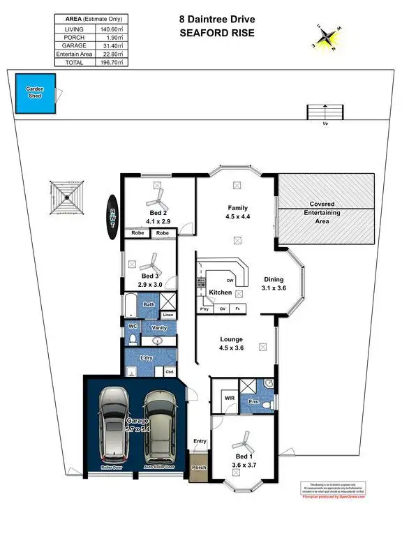 Floorplan of Homely house listing, 8 Daintree Drive, Seaford Rise SA 5169