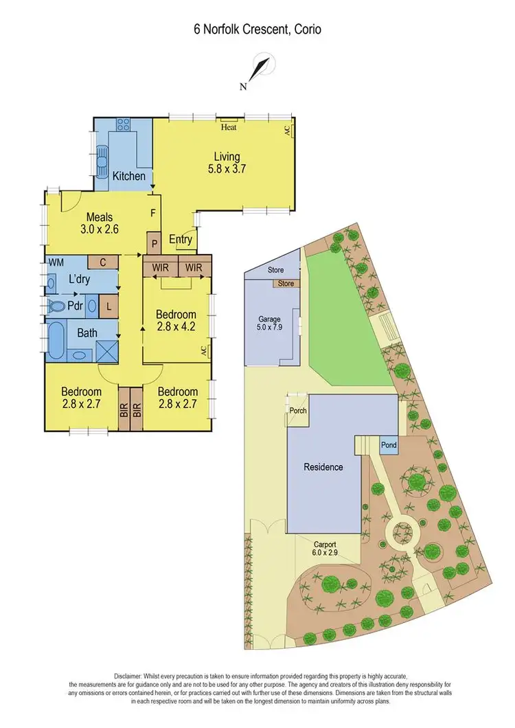 Floorplan of Homely house listing, 6 Norfolk Crescent, Corio VIC 3214