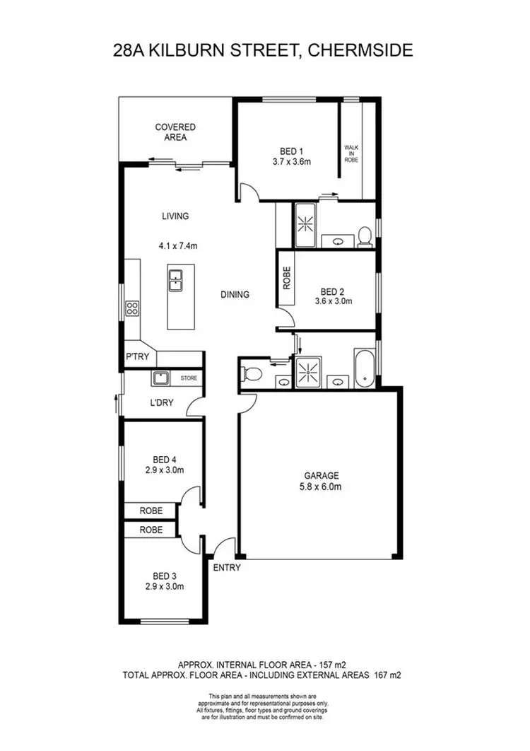 Floorplan of Homely house listing, 28a Kilburn St, Chermside QLD 4032