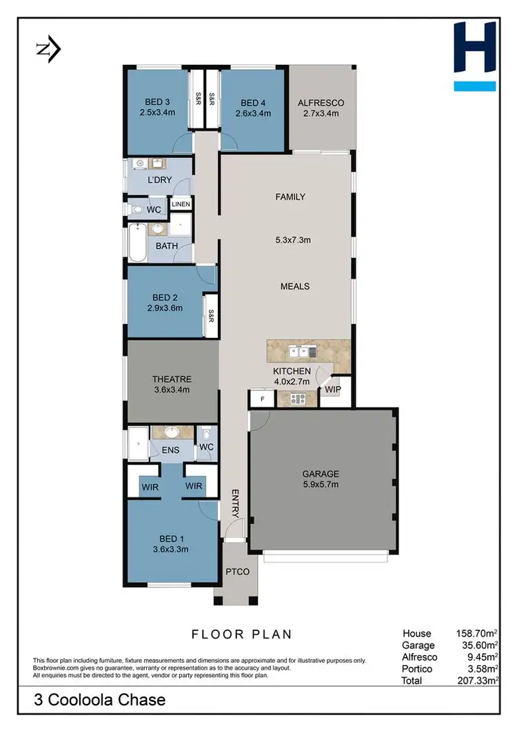 Floorplan of Homely house listing, 3 Cooloola Chase, Yanchep WA 6035