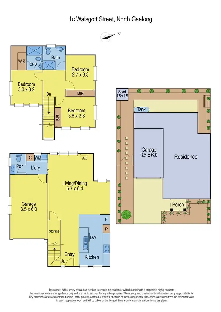 Floorplan of Homely townhouse listing, c/1 Walsgott Street, North Geelong VIC 3215