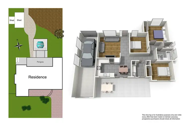 Floorplan of Homely house listing, 32 Michelle Drive, Hampton Park VIC 3976