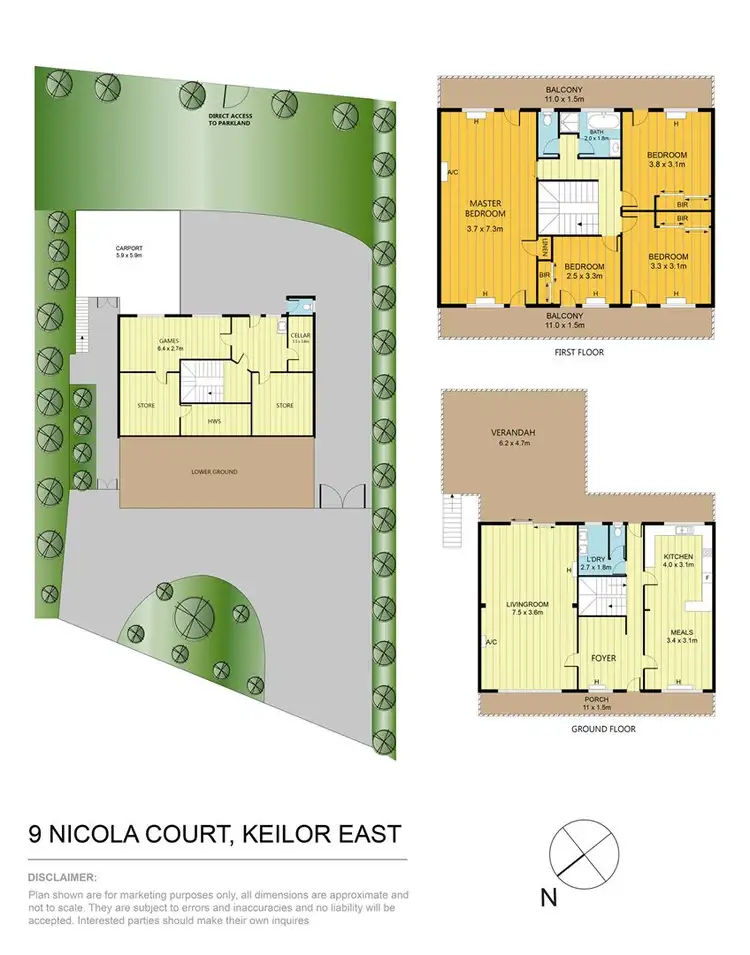 Floorplan of Homely house listing, 9 Nicola Court, Keilor East VIC 3033