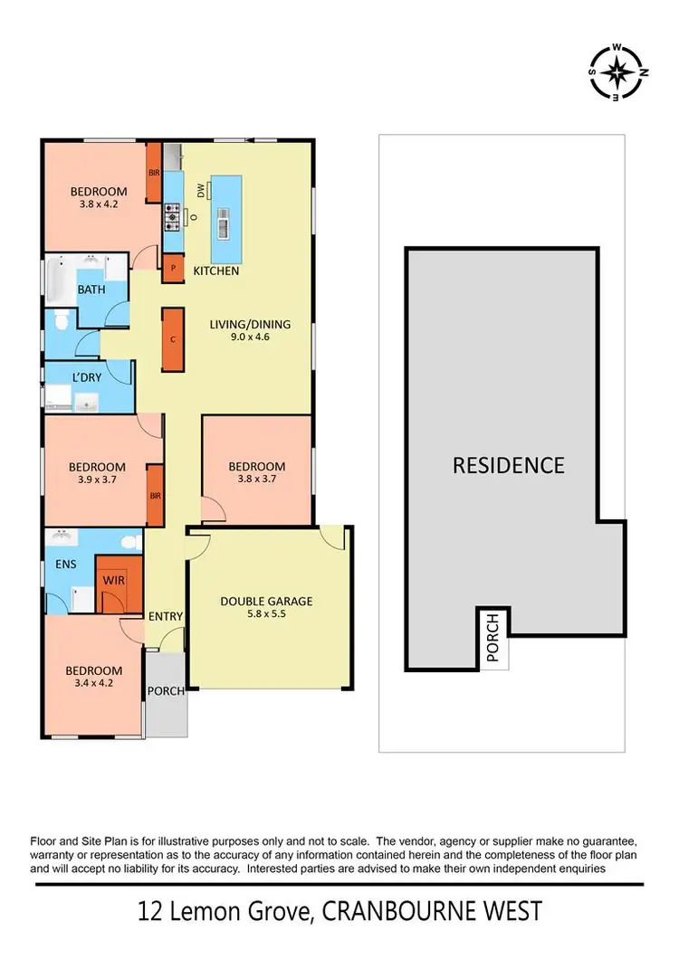 Floorplan of Homely house listing, 12 Lemon Grove, Cranbourne West VIC 3977