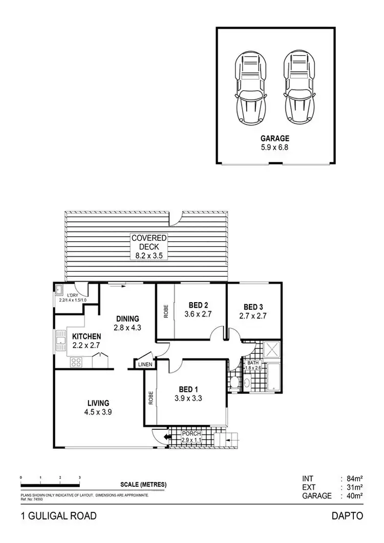 Floorplan of Homely house listing, 1 Guligal Road, Dapto NSW 2530