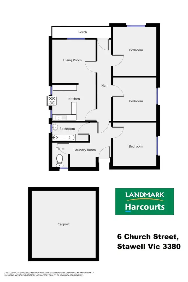 Floorplan of Homely house listing, 6 Church Street, Stawell VIC 3380