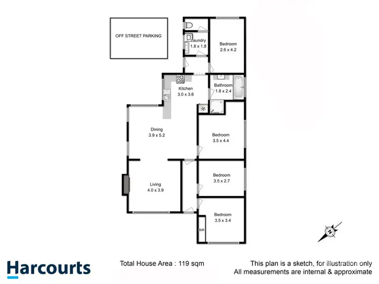 Floorplan of Homely unit listing, 1/141 Tolosa Street, Glenorchy TAS 7010
