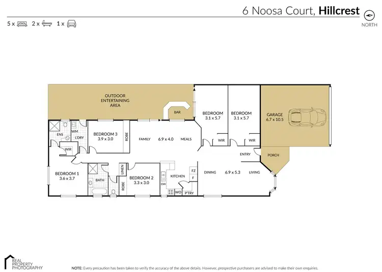 Floorplan of Homely house listing, 6 Noosa Court, Hillcrest QLD 4118