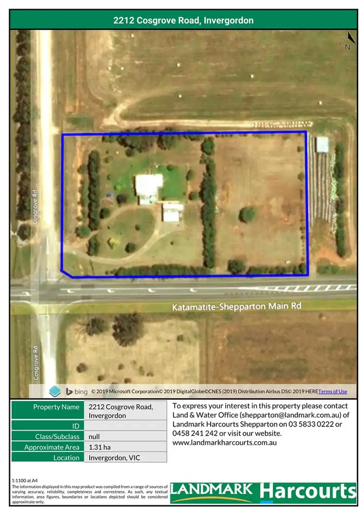 Floorplan of Homely rural property listing, 2122 Cosgrove Road, Invergordon VIC 3636