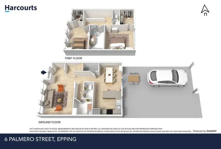 Floorplan of Homely townhouse listing, 6 Palmero Street, Epping VIC 3076
