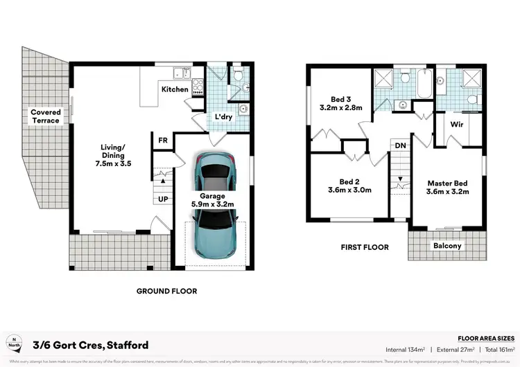Floorplan of Homely townhouse listing, 3/6 Gort Crescent, Stafford QLD 4053