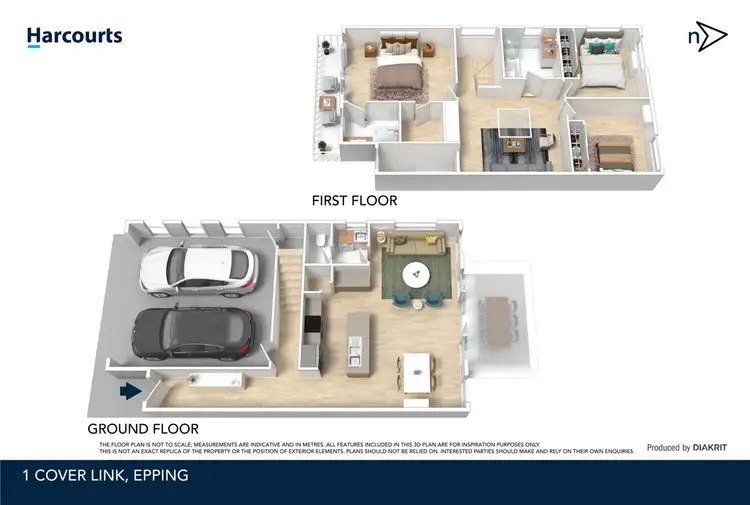 Floorplan of Homely townhouse listing, 1 Cover Link, Epping VIC 3076