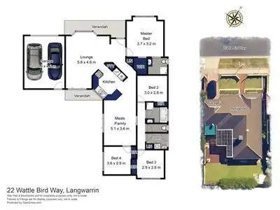 Floorplan of Homely house listing, 22 Wattle Bird Way, Langwarrin VIC 3910