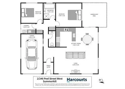 Floorplan of Homely unit listing, 2/246 Peel Street West, Summerhill TAS 7250