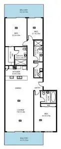 Floorplan of Homely apartment listing, 18/7 Patawalonga Frontage, Glenelg North SA 5045