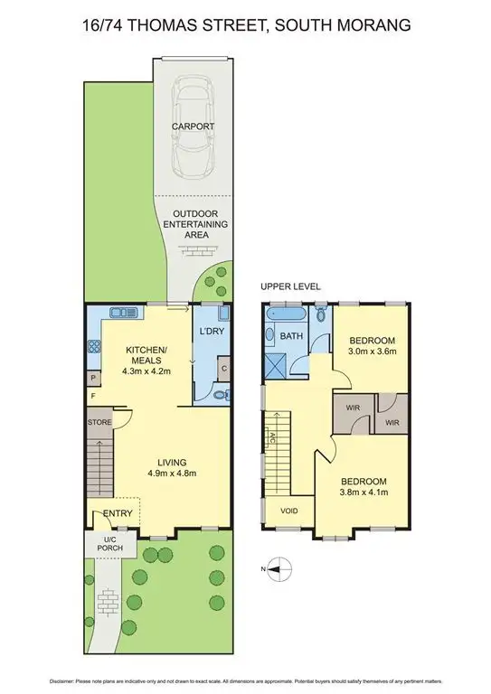 Floorplan of Homely townhouse listing, 16/74 Thomas Street, South Morang VIC 3752