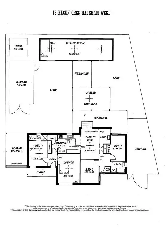 Floorplan of Homely house listing, 18 Hagen Crescent, Hackham West SA 5163